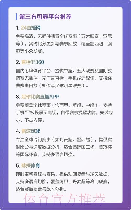 最全世界杯直播平台推荐 最全世界杯直播平台推荐